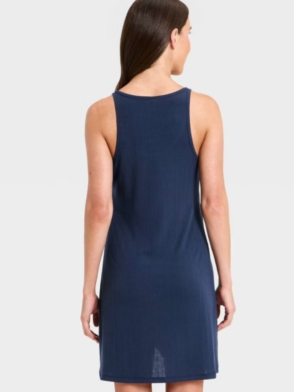 Auden Navy Ribbed Sleepwear Dress - Picture 2 of 4